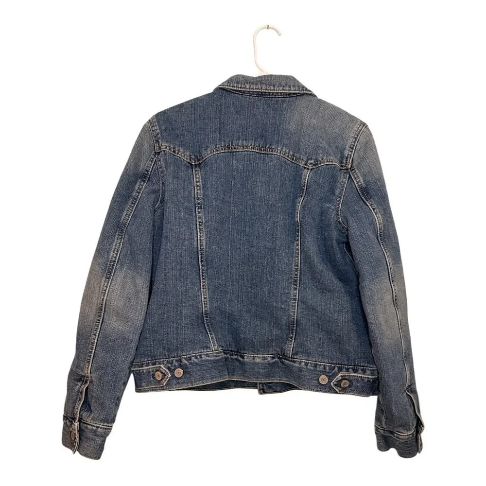 GAP Blue Denim Jacket with Sherpa Lining - Picture 2 of 4